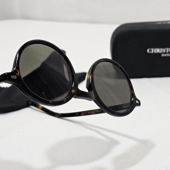 Christopher Cloos Pampelonne Brown Tourtise Shell Round Unisex Sunglasses 48-21 main image 12
